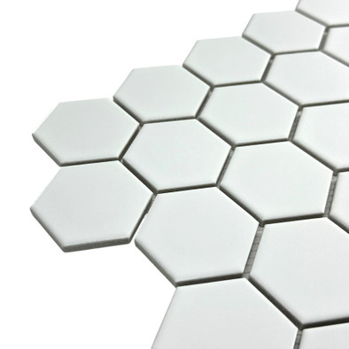 Мозаика Marble Mosaic Hex Ceramic White керамика 28.2х32.5 см матовая чип 51x59 мм, белый