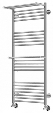 Полотенцесушитель водяной Terminus Аврора П22 500х1200 с двумя полками с нижним подключением без комплектации