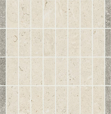 Мозаика Italon Aura Stone White Mosaico Streets керамогранит 28.3х29 см матовая бежевый 620110000255