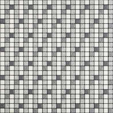 Мозаика Denim Sfilato 001 керамика 30х30 см Appiani матовая чип 12х12 мм, белый, серый SFIL 001
