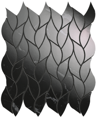 Мозаика Roma Gold Nero Elegante Leaves Mosaico 25,9x30,9 керамика глянцевая, черный 36978 фото Мозаика Roma Gold Nero Elegante Leaves Mosaico 25,9x30,9 керамика глянцевая, черный 36978