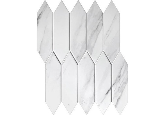 Мозаика Royal Carrara 257,5х313х6 мм керамика глянцевая чип 48х19.5 мм, серый