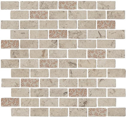 Мозаика MBD014 Про Лаймстоун Антика 2 Мозаичный Бежевый матовый керамогранит 30x32 см Kerama Marazzi