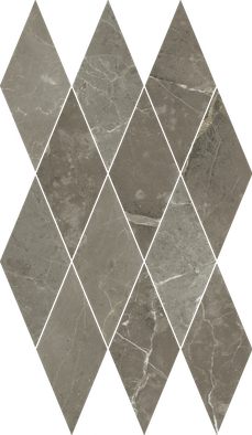 Мозаика Stellaris Tuscania Grey Mosaico Diamond керамогранит 28х48 см Italon полированная, серый 620110000207