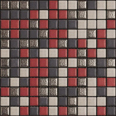 Мозаика Mix Standard New Beat Generation 2 керамика 30х30 см Appiani матовая чип 25х25 мм, бежевый, коричневый, красный XNBG 702