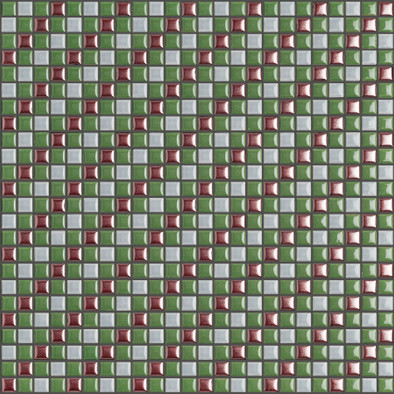 Мозаика Diag002  керамика 30х30 см Appiani Texture матовая чип 12х12 мм, зеленый, коричневый, серый