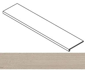 Ступень фронтальная Fusion Oak Pure Scalino Frontale 33x120 керамогранит матовая Atlas Concorde 620070003277