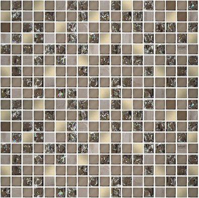 Мозаика Pandora Latte OMPA-152 керамика 30x30 см глянцевая, бежевый, коричневый, разноцветный, серый