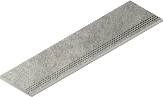 Ступень фронтальная Magma Silver Gradino Round Grip 30x120 керамогранит структурированная Italon x2 620040000238