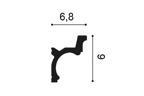 C328 карниз 2000х68х90 Orac Decor полиуретан