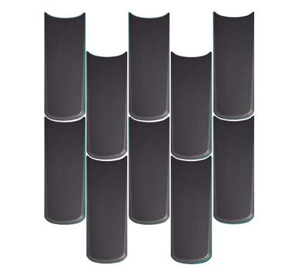 Настенная плитка Tear Black Matt (118220) 10х25  Wow матовая керамическая