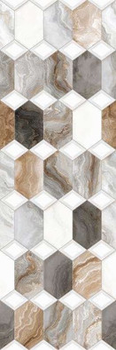 Настенная плитка Hypnose Grey Decor 05 Glossy 30x90 Primavera глянцевая керамическая