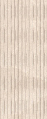 Настенная плитка Fiume Limestone Marfil 59.6x150 Porcelanosa матовая, рельефная (структурированная) керамическая 100381301