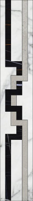 Бордюр Marble Trend Фриз гидрорезка K-1000/MR/f01-cut/10x60 Carrara керамогранит