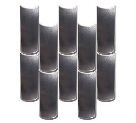 Настенная плитка Tear Steel (118223) 10х25 Wow глянцевая керамическая