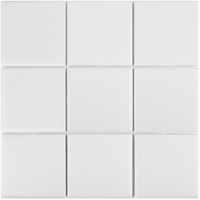 Мозаика White Matt (MH33900) 30х30 керамогранит матовая чип 97х97 мм, белый С0005249