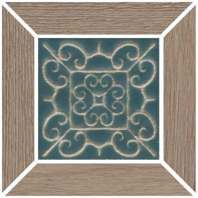 Декор ID158 Тровазо наборный коричневый тёмный матовый 13x13 Kerama Marazzi керамогранит