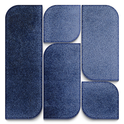 Панно KMD3RIC013 Модульное Силуэт Синий 30x30 Kerama Marazzi глянцевая керамическое