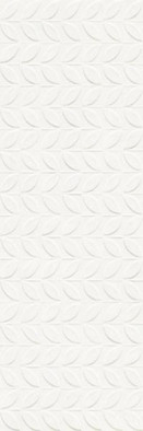 Настенная плитка RA6J Vida Struttura Foglia 3D Bianco Rett 30x90 Marazzi Ragno матовая керамическая УТ-00027986