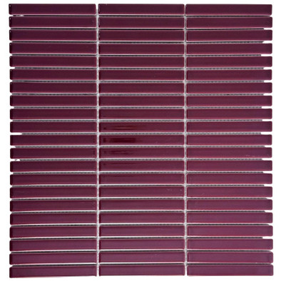 Мозаика Marble Mosaic Kit-Kat Bordo керамика 28.2х29.4 см полированная чип 12x92 мм бордовый