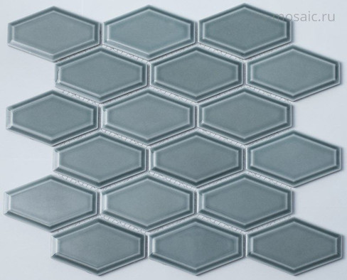Мозаика R-317 керамика 26.8х29.4 см глянцевая чип 60х95 мм, серый
