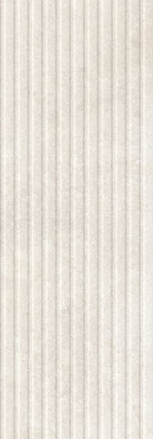 Настенная плитка RCUM Travertino Wall Struttura 3D Dorica Cross Bianco Rett 40x120 Marazzi Ragno матовая керамическая УТ-00051321