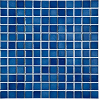 Мозаика PW2323-05 керамика 30х30 см глянцевая чип 23х23 мм, синий