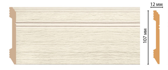 Плинтус напольный D105-1070 ДМ Decomaster (107х12х2400 мм) 