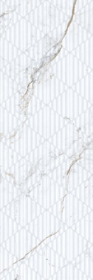 Декор 9547 Iguazu White Relieve 30x90 Porcelanite Dos матовый керамический PCD000047