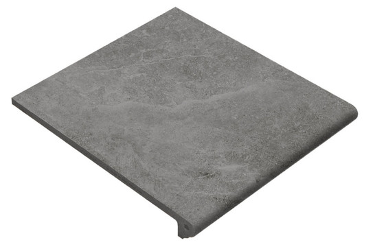 Ступень фронтальная Peldaño Redondo 30 Petra Antracita Ant. 30x33 клинкер антискользящая (grip), матовая Gres de Aragon 971206