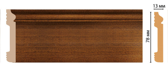 Плинтус напольный D005-75 ДМ Decomaster (79х13х2400 мм) 