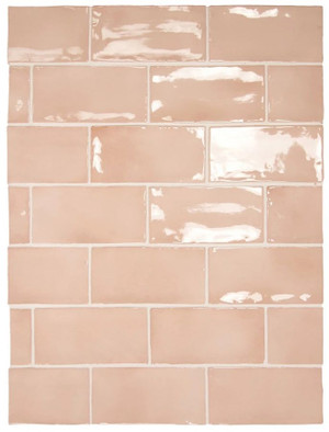 Настенная плитка 26904 Manacor Blush Pink 7,5х15 см Equipe глянцевая керамическая