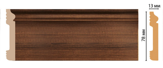 Плинтус напольный D005-74 ДМ Decomaster (79х13х2400 мм) 