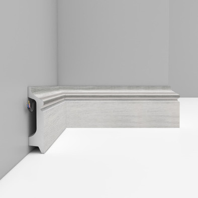 Плинтус напольный D122-84 ДМ Decomaster (78х21х2400 мм) 