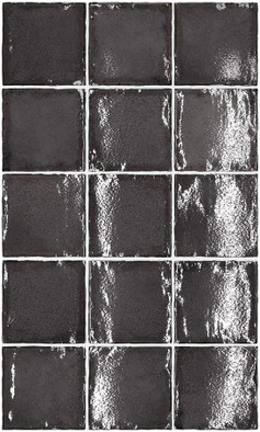 Настенная плитка Altea Black 10x10 Equipe глянцевая керамическая 27606