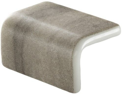 Мозаика Ezarri Corner Sarsen Safe стекло 3х5х2.5 см матовая, антислип чип 50х50 мм, серый