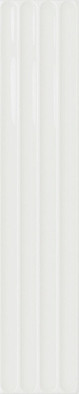 Настенная плитка Plinto In White Gloss 10.7х54.2 DNA Tiles глянцевая, рельефная (структурированная) керамическая 78803287