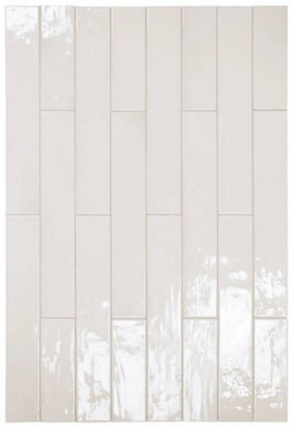 Настенная плитка Manacor White 6.5x40 глянцевая керамическая фото Настенная плитка Manacor White 6.5x40 глянцевая керамическая