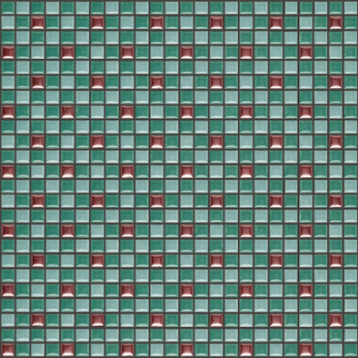 Мозаика Trio006 керамика 30х30 см Appiani Texture матовая чип 12х12 мм, зеленый, коричневый