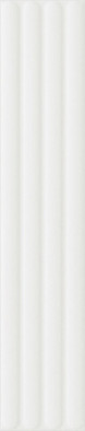 Настенная плитка Plinto Out White Matt 10.7х54.2 DNA Tiles матовая, рельефная (структурированная) керамическая 78803302