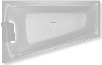 Акриловая ванна Riho Still Smart R 170x110 + светодиоды и подголовник с размещением слева