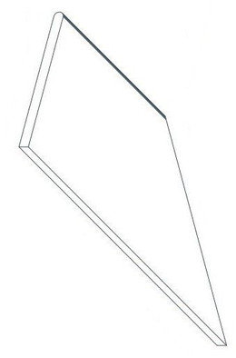 Керамогранит Drift White Round Angolo Esterno Sx / Дрифт Вайт Бортик Закругленный Atlas Concorde 30x60 антискользящий (grip), рельефный (рустикальный) напольный