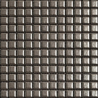 Мозаика Metallica Alluminio керамика 30х30 см Appiani глянцевая чип 25х25 мм, коричневый MTL 7006
