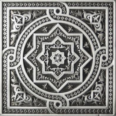 Вставка Absolut Keramika Metalic Plox Satined Black Silver 1386 Beni-Mamet 6x6, глянцевая, рельефная (рустикальная) керамогранит фото Вставка Absolut Keramika Metalic Plox Satined Black Silver 1386 Beni-Mamet 6x6, глянцевая, рельефная (рустикальная) керамогранит