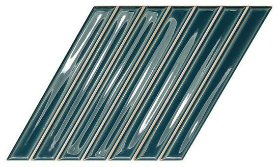 Настенная плитка Spike Bars B Peacock Blue 15х25.9 Wow глянцевая керамическая УТ-00048759