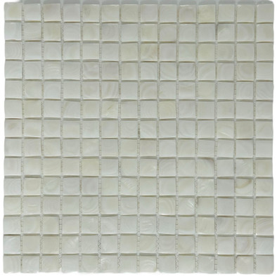 Мозаика Marble Mosaic White Shell Convex ракушка 30.5х30.5 см чип 20х20 мм, белый