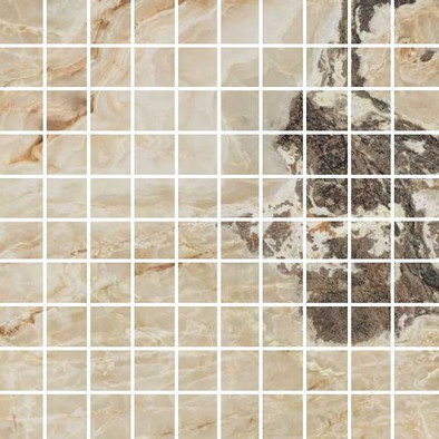 Мозаика Onyx and More Golden Blend Glo Mosaico 30x30 см керамогранит Casa Dolce Casa полированная чип 30х30 мм, бежевый 767758