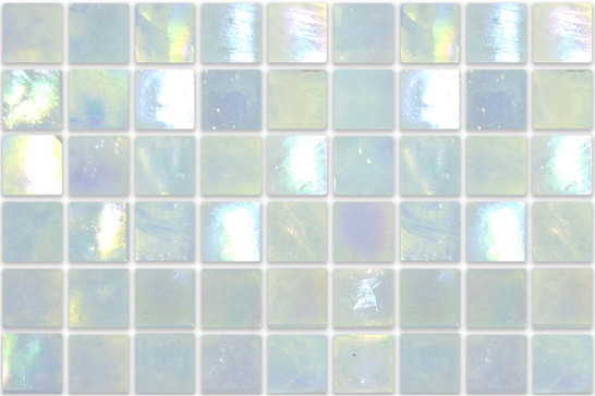 Мозаика Taurus-Lux-45 прокрашенная в массе стекло 32.7х32.7 см перламутровая чип 15х15 мм, белый