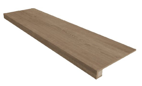 Комплект (Ступень CW03 (33x120) непол. (прямоугол. бортик) + Подступенок (14,5x120)) матовый