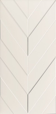 Настенная плитка Chevron White Matt Rett 40х80 матовая керамическая